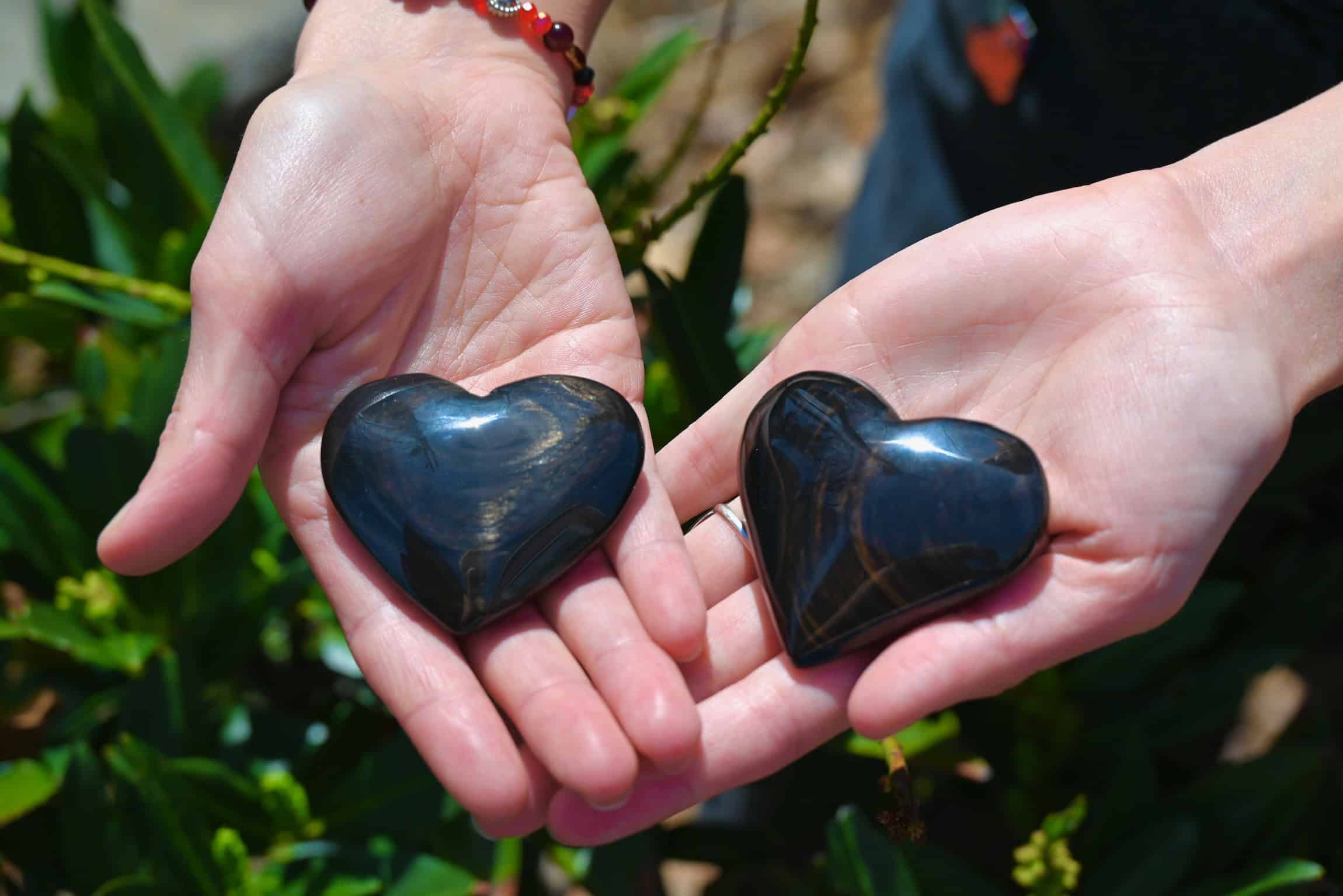 Brown Sheen Obsidian Crystal Heart