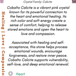Cobalto Calcite Crystal ID Card