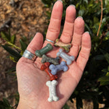 Gemstone Small Dog Bone Figurine