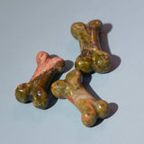 Gemstone Small Dog Bone Figurine