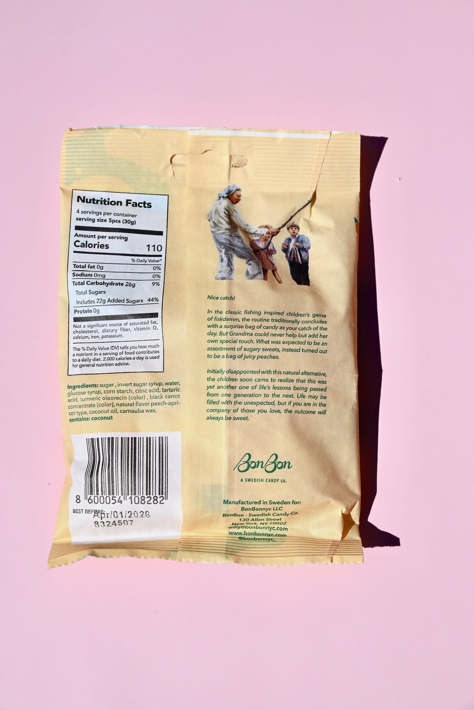 Sour Peach Fish - Swedish Candy 5.2oz (150g)