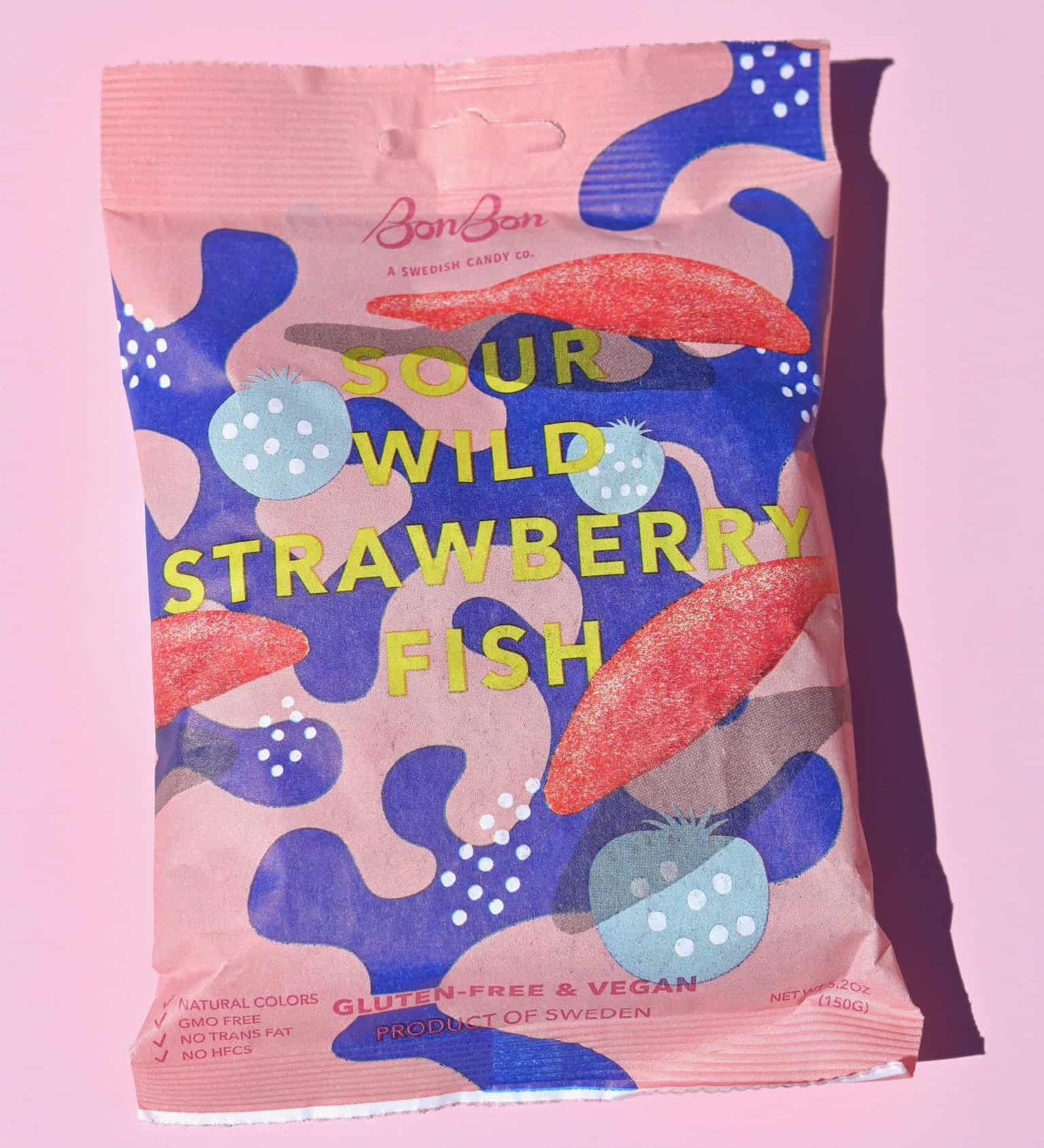 Sour Wild Strawberry Fish - Swedish Candy 5.2oz (150g)