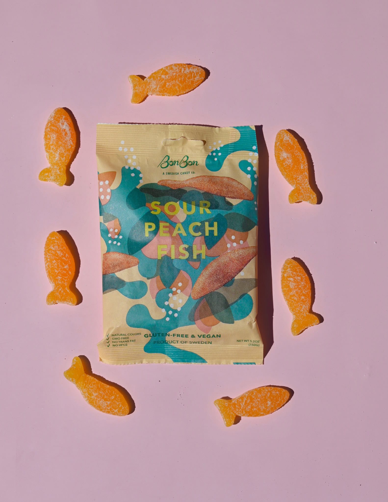 Sour Peach Fish - Swedish Candy 5.2oz (150g)