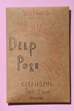 The Deep Pore Cleansing Clay Mask on a pink background.