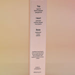 The back of the box of the Cactus Flower 15ml Unisex Eau de Parfum Travel Sprayer on light pink background.