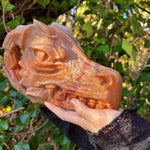 Orange Calcite Dragon Head