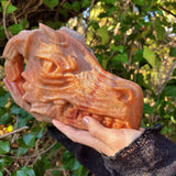 Orange Calcite Dragon Head