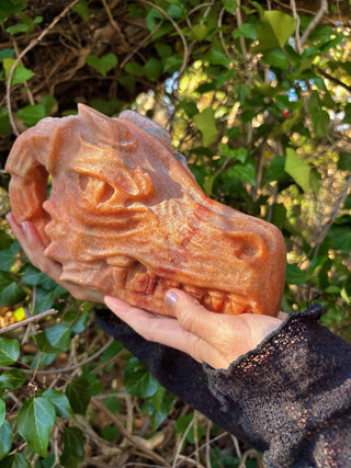 Orange Calcite Dragon Head