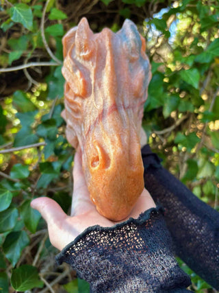 Orange Calcite Dragon Head