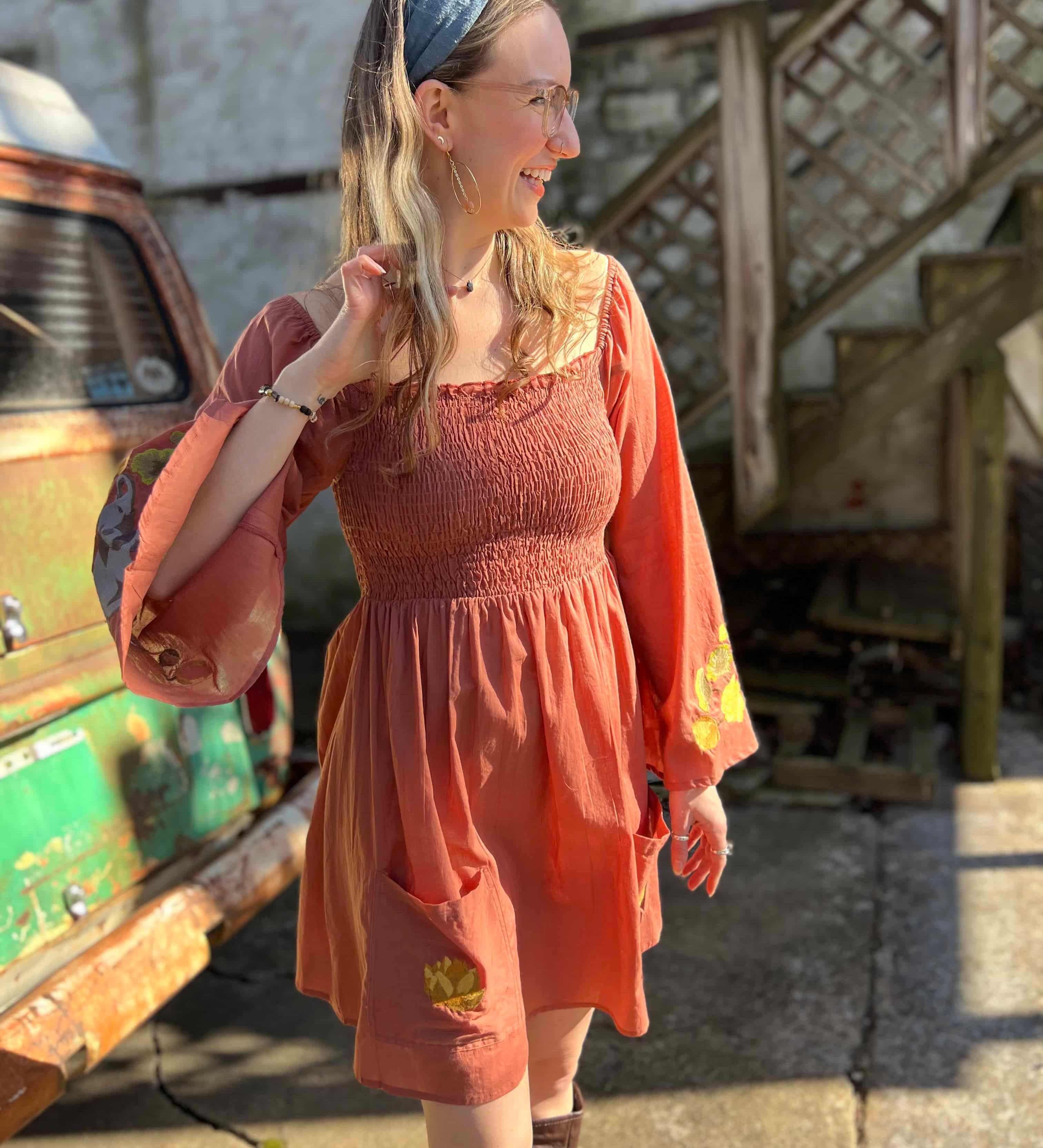 Elephant Embroidery Dress