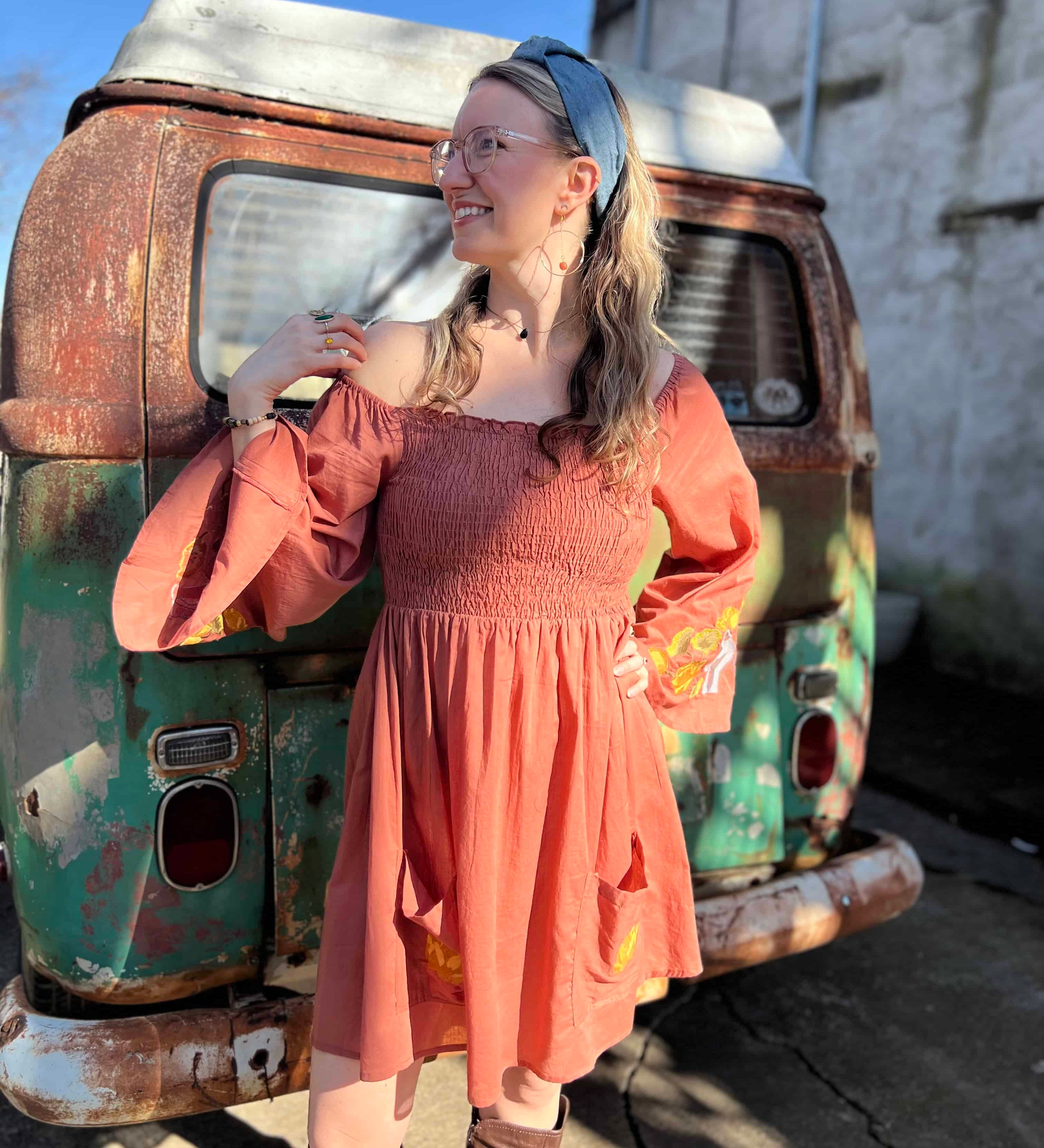 Elephant Embroidery Dress