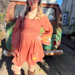 Elephant Embroidery Dress