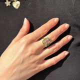 Emerald Morganite Mosaic Cocktail Ring