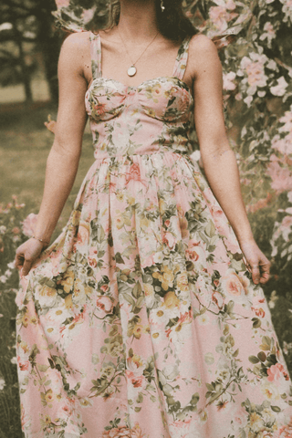 Floral Printed Party Midi Dress