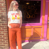 Vintage Orange High Waist Pants