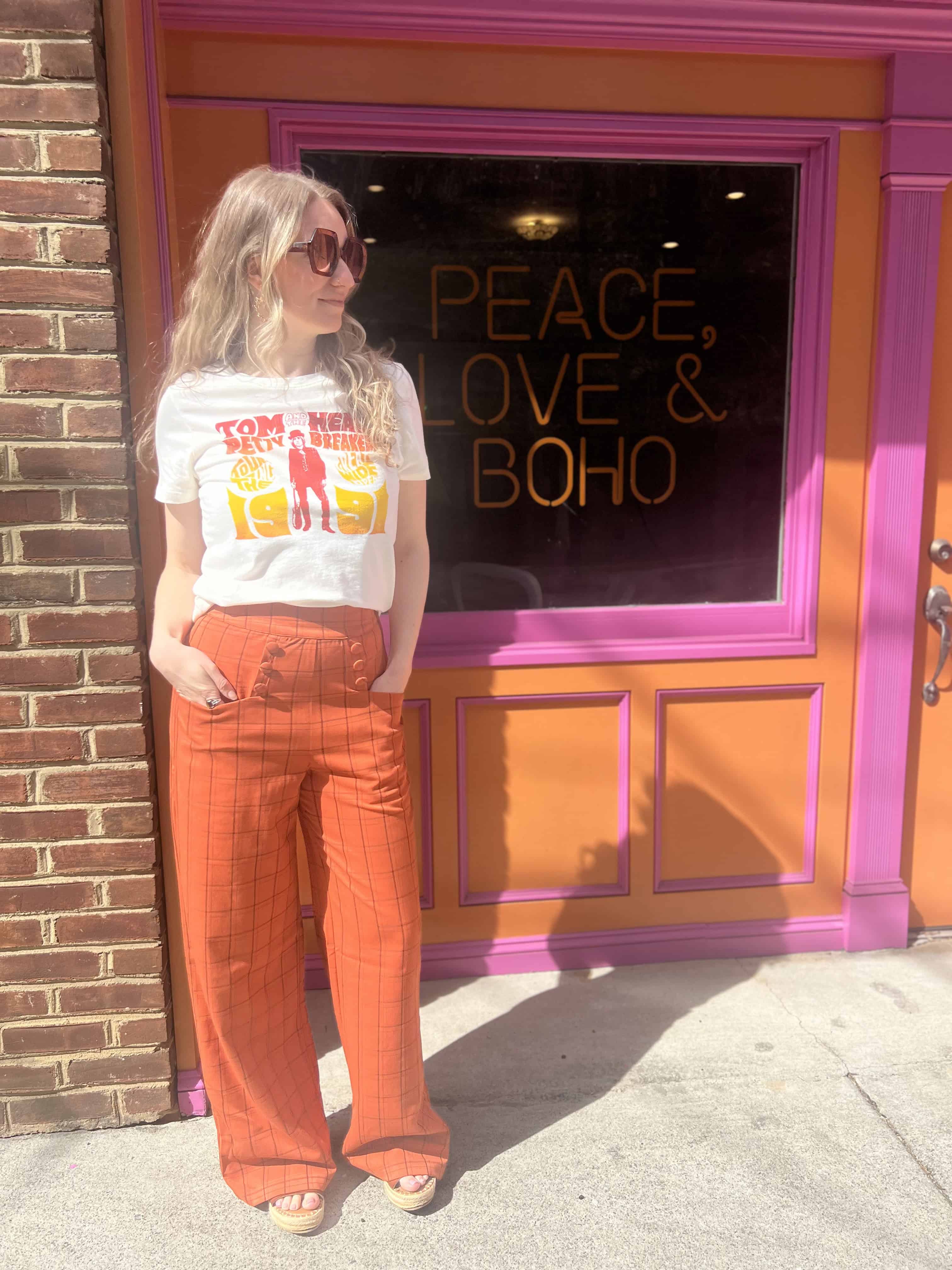 Vintage Orange High Waist Pants
