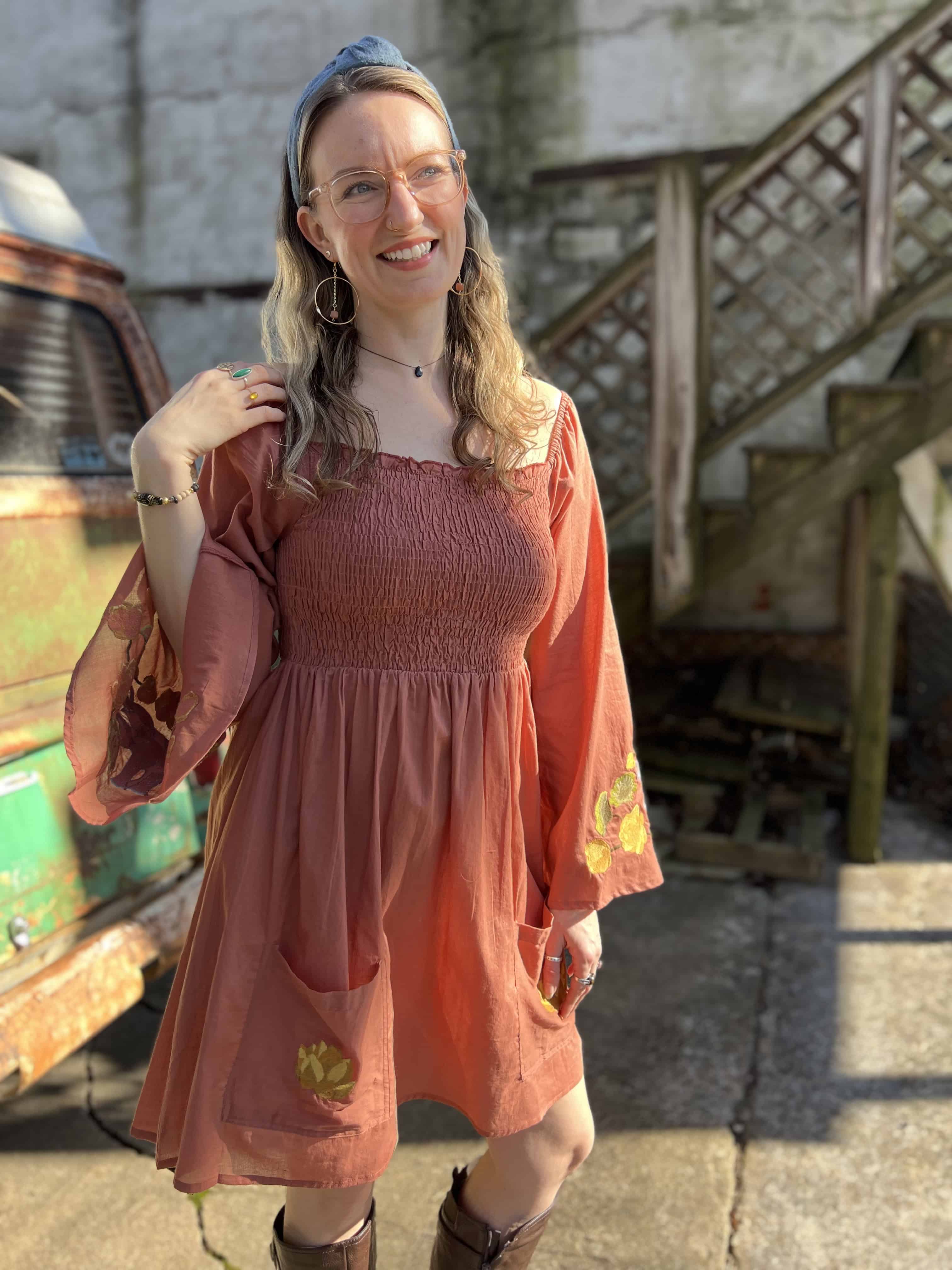 Elephant Embroidery Dress