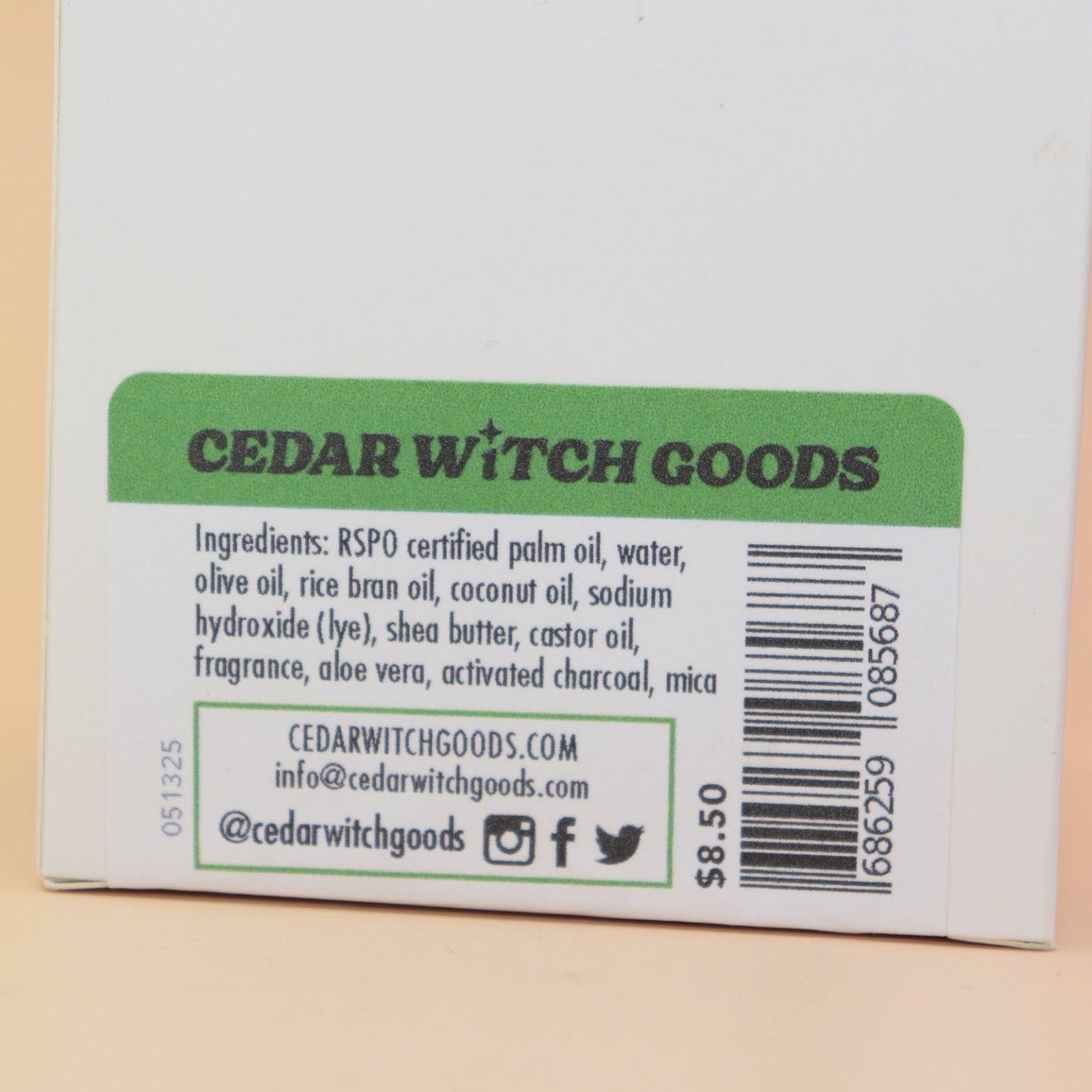 The Wicked Witch Wicked Themed 4 oz Bar Natural Soap on a pink and yellow background.