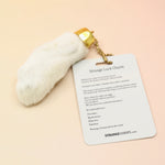 The Lucky Rabbit's Foot on a pink and yellow background.