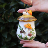 Merry Mushroom 70s Inspired Hand-Painted Retro Ornament