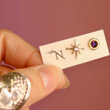 Roxanne Studs 14k Gold Fill - Iolite & CZ