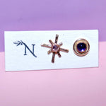 Roxanne Studs 14k Gold Fill - Iolite & CZ