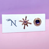 Roxanne Studs 14k Gold Fill - Iolite & CZ