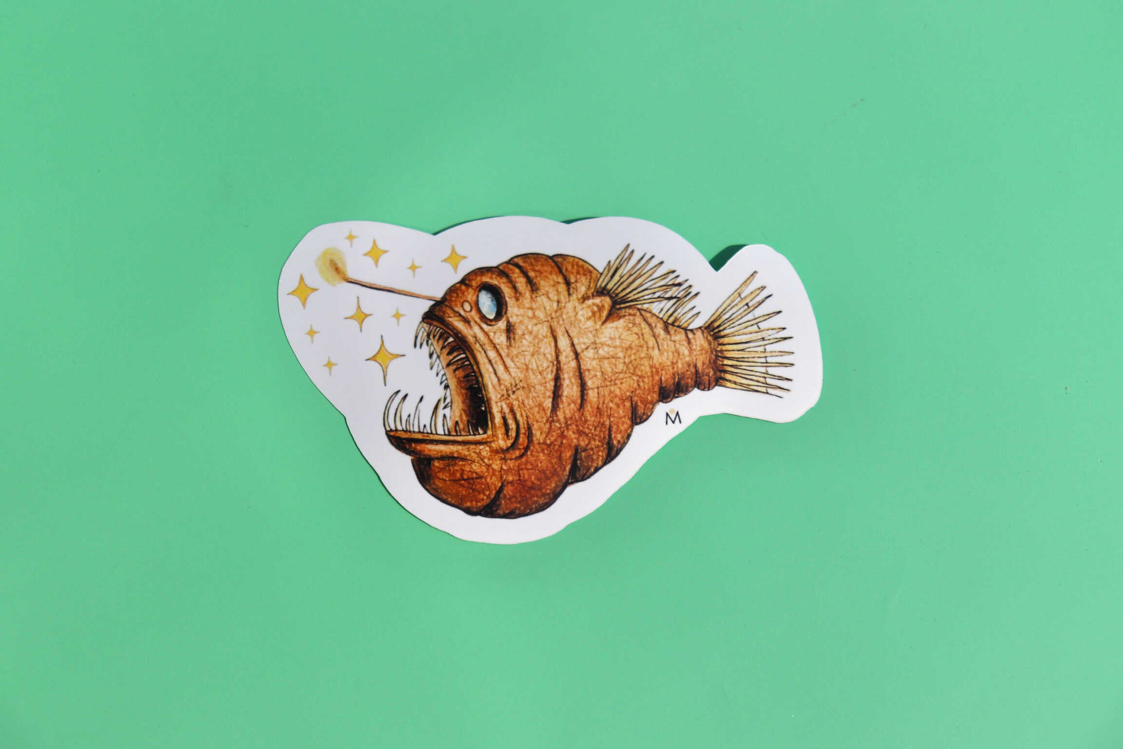 Handmade Anglerfish Sticker