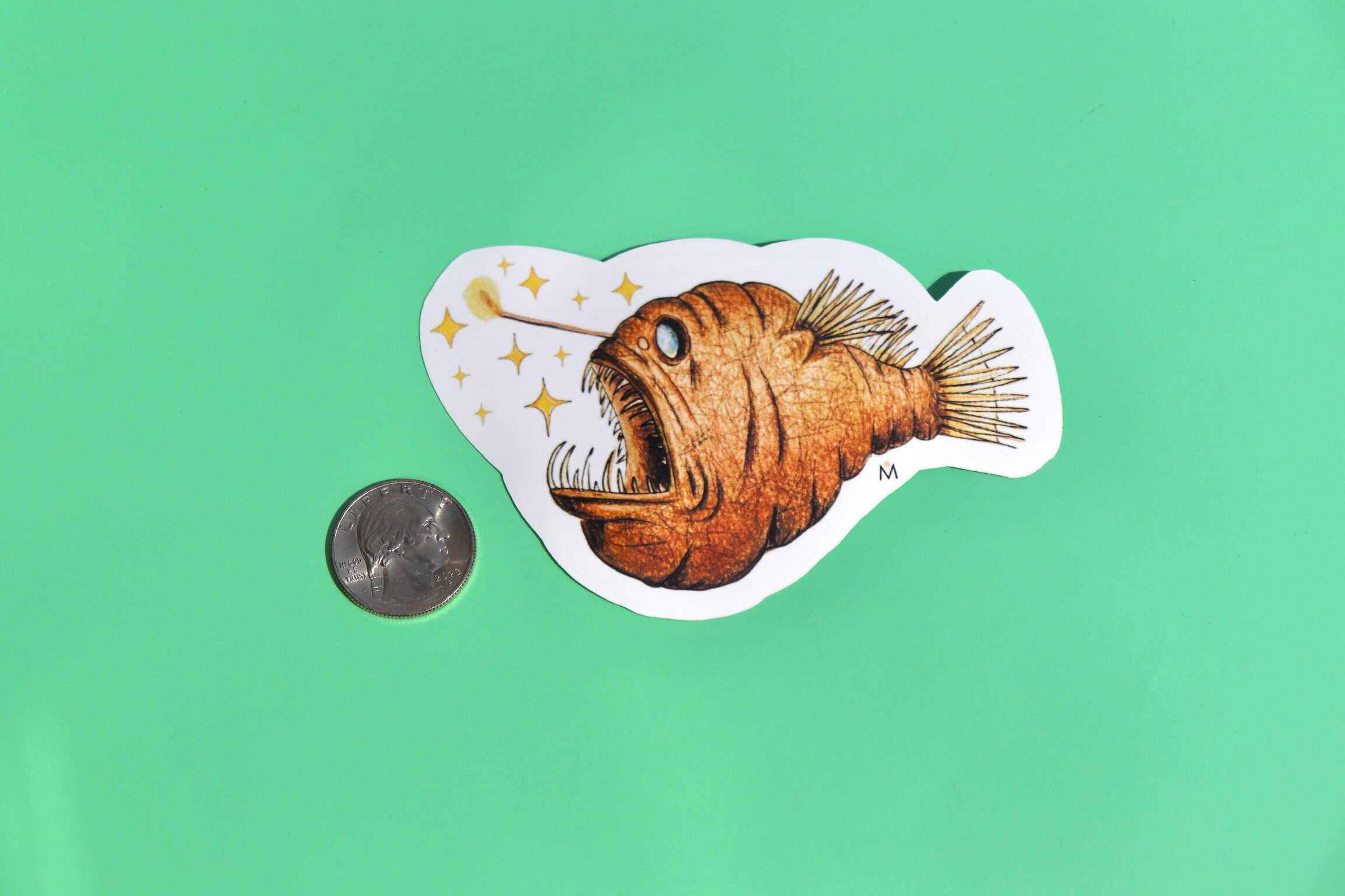 Handmade Anglerfish Sticker