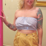 Upcycled Stripe Tube Top