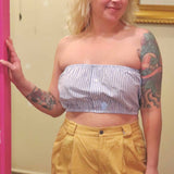 Upcycled Stripe Tube Top