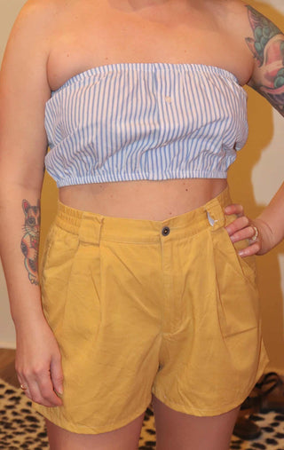 Upcycled Stripe Tube Top