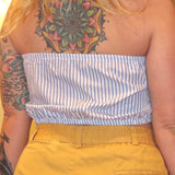 Upcycled Stripe Tube Top