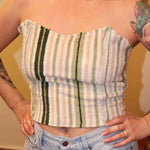 Upcycled Terry Cloth Bustier Top