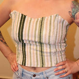 Upcycled Terry Cloth Bustier Top