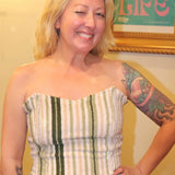 Upcycled Terry Cloth Bustier Top