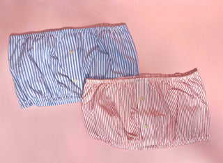 Upcycled Stripe Tube Top
