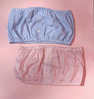 Upcycled Stripe Tube Top