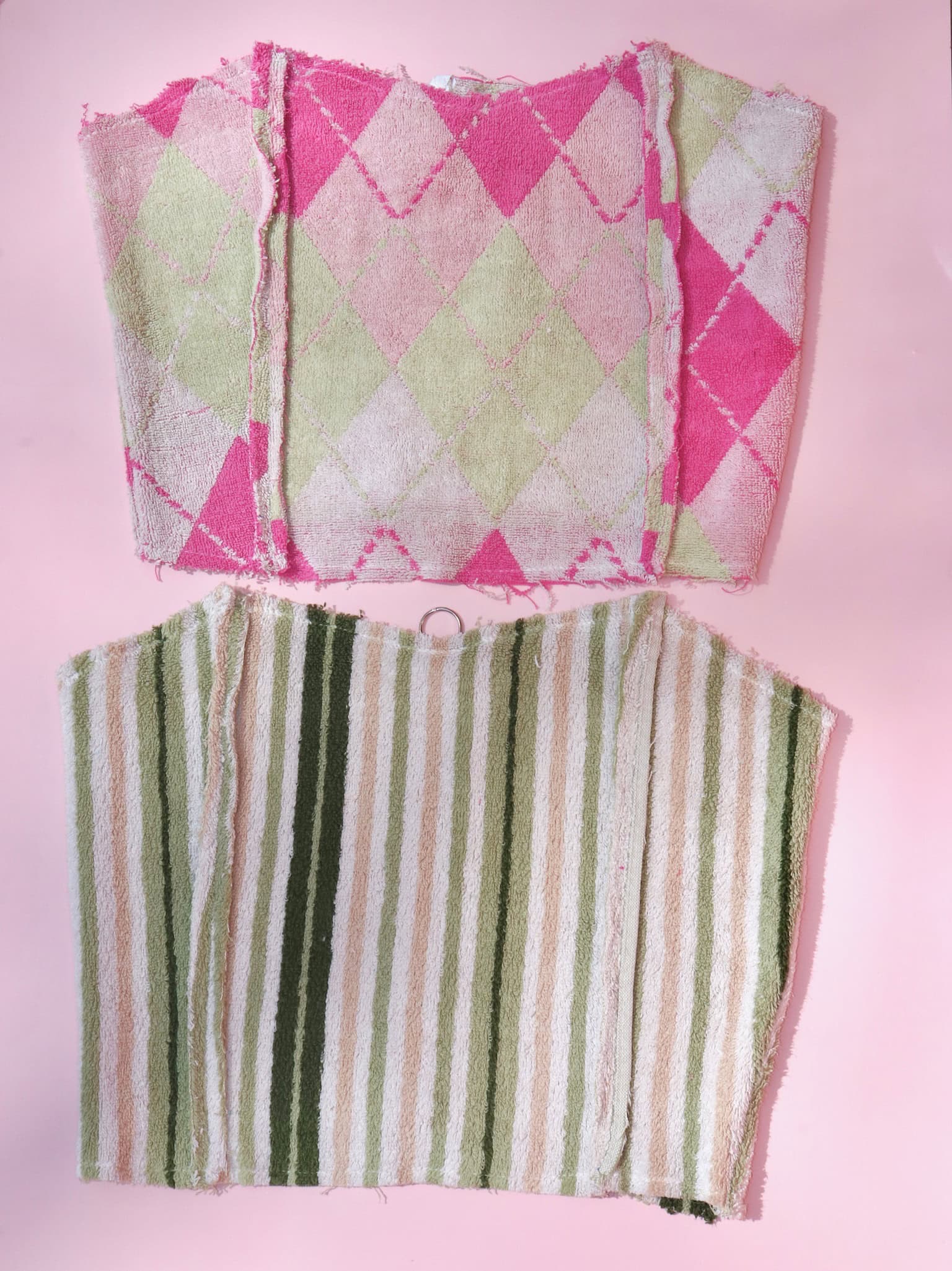 Upcycled Terry Cloth Bustier Top