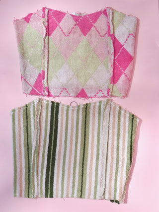 Upcycled Terry Cloth Bustier Top