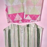 Upcycled Terry Cloth Bustier Top