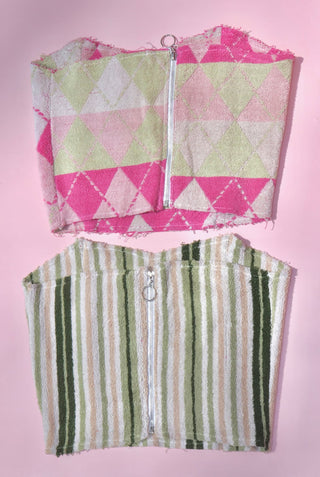 Upcycled Terry Cloth Bustier Top