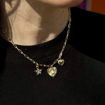 Sweetheart Opal Charm Necklace