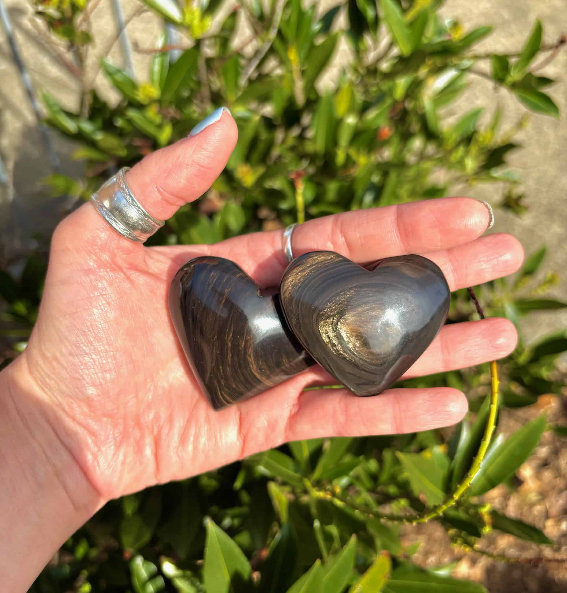 Brown Sheen Obsidian Crystal Heart