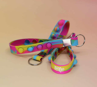 Boho Depot Rainbow Pop-It Keychain Wristlet
