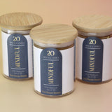 The 20 Minute Beeswax Candle Set: Mindful (Set of 20) on a light pink background.