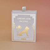 The Nine Treasures Incense Cones box on a pink and yellow background.