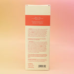 The back of the Plush Vetiver - HI-FI Reed Diffuser box all on a pink and yellow background.