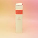 The side of the Blonde Hinoki – HI-FI Reed Diffuser box on a pink and yellow background.