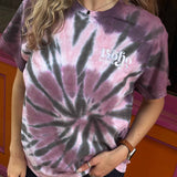 The Boho Depot Tie-Dye Logo T-Shirt in Cherry Cola